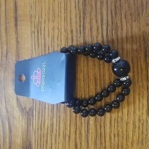 Black Beaded Bracelet